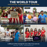 The World Tour — four personalised videos from the Red Rebels in Africa, the Mumbai Hype Crew in India, the Village Crew in Pakistan and the Russia Collection, delivered on one gift page