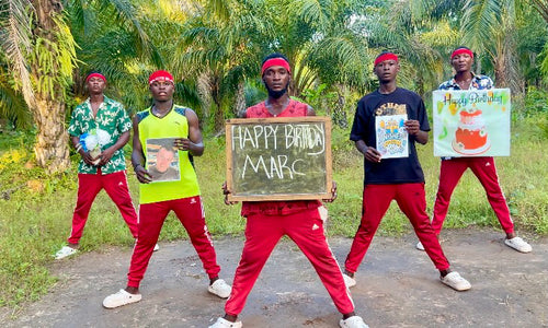 The Red Rebels performing a personalised birthday video greeting