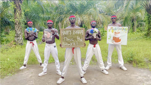 The White Tigers performing a personalised video greeting