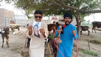 Greetings from Pakistani milking a Goat